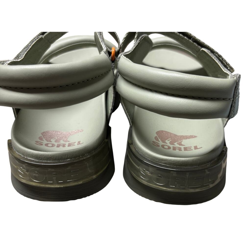 Sorel Kinetic Impact Sandals Women 8 Green Sport Platform Velcro Strap Comfort - Picture 5 of 9